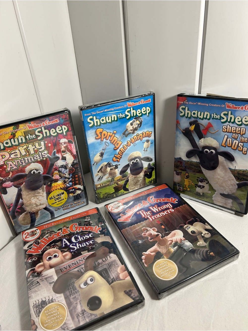 Aardman DVD Lot 5 Shaun the Sheep Wallace & Gromit 4 Brand New Sealed 1 Opene